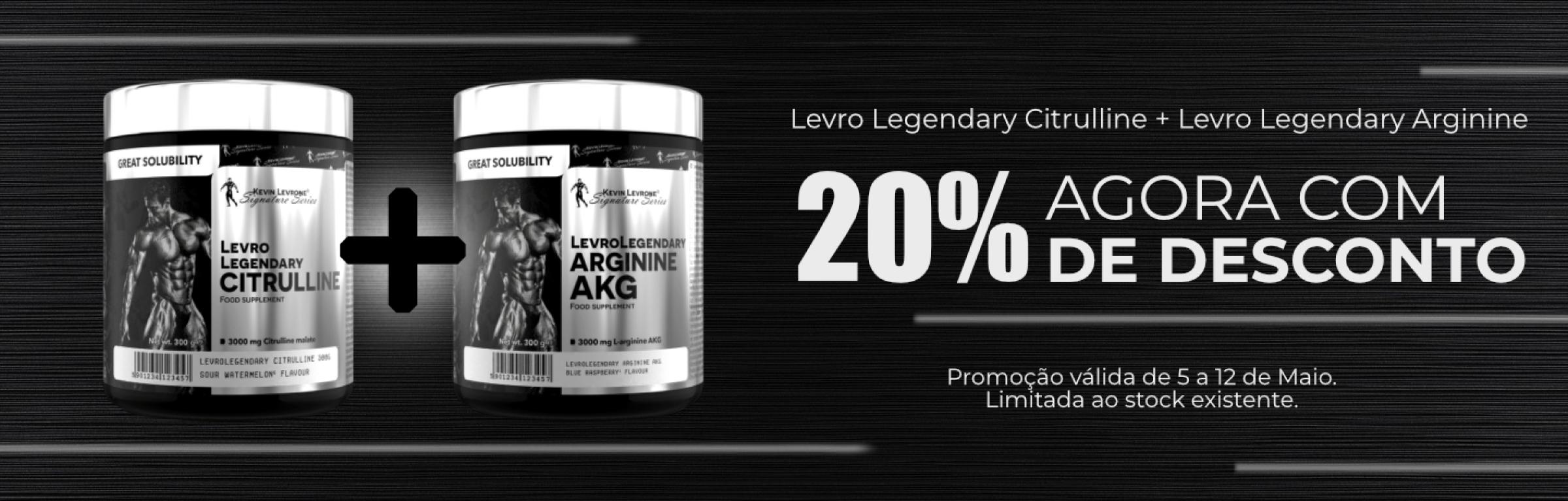 5 a 12 - 20% LevroLegendary Citruline + LevroLegendary Arginine - 5 a 12 - 20% LevroLegendary Citruline + LevroLegendary Arginine