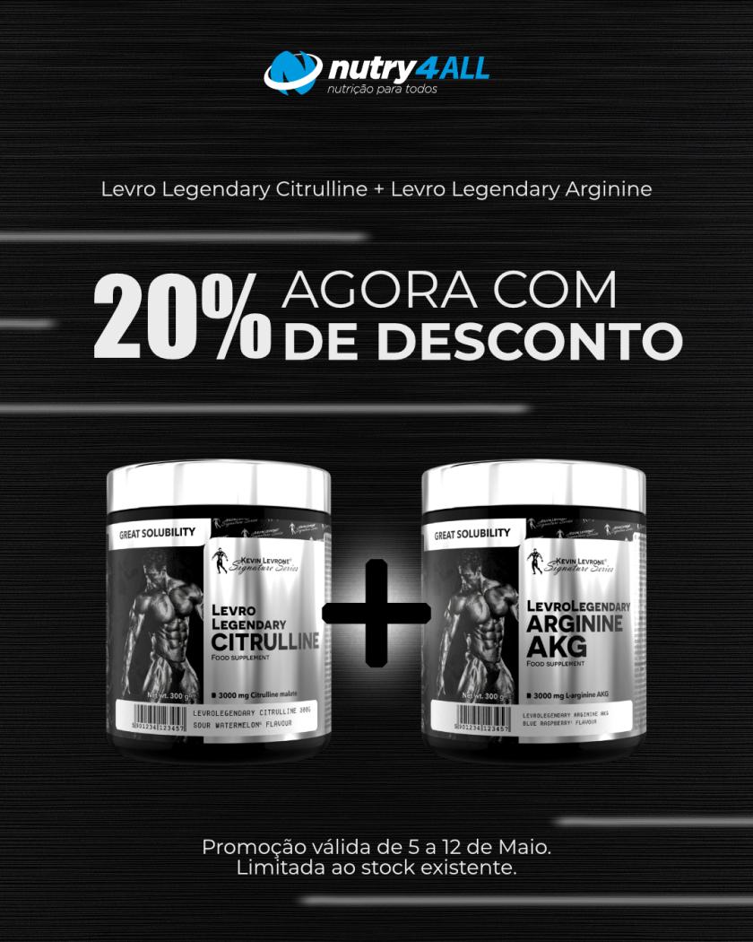 5 a 12 - 20% LevroLegendary Citruline + LevroLegendary Arginine - 5 a 12 - 20% LevroLegendary Citruline + LevroLegendary Arginine