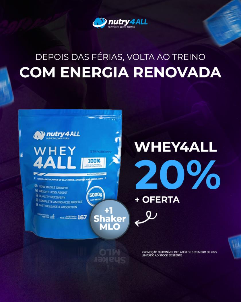 1 a 7 - 20% Whey4all (oferta 1 shaker) - 1 a 7 - 20% Whey4all (oferta 1 shaker)